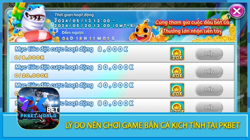 Lý Do Nên Chơi Game Bắn Cá Kịch Tính Tại PKBET